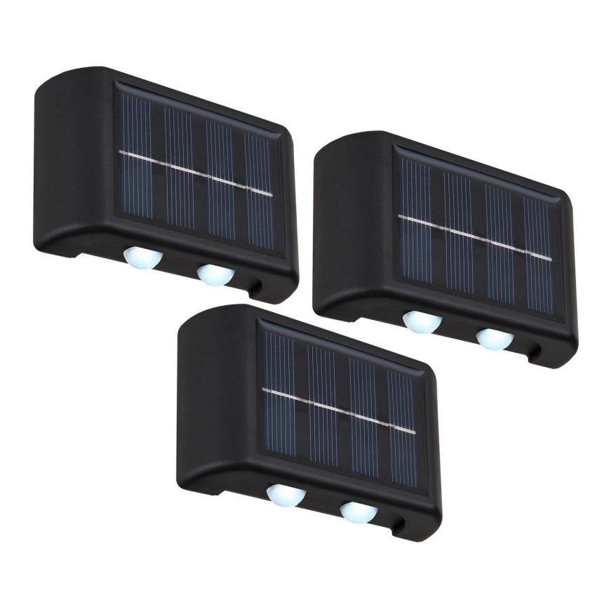 Globo – KIT 3x LED Solcellsbelysning LED/0,8W/3V 6500K IP44 600 mAh