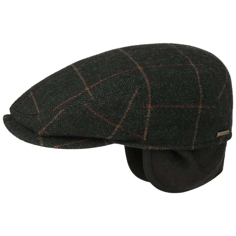 Stetson Kent Wool EL Driver Cap Sixpence med öronlappar