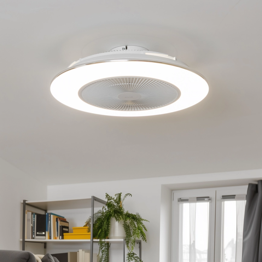 Brilagi – LED dimbar taklampa med fläkt AURA LED/38W/230V 3000-6000K vit + fjärrkontroll