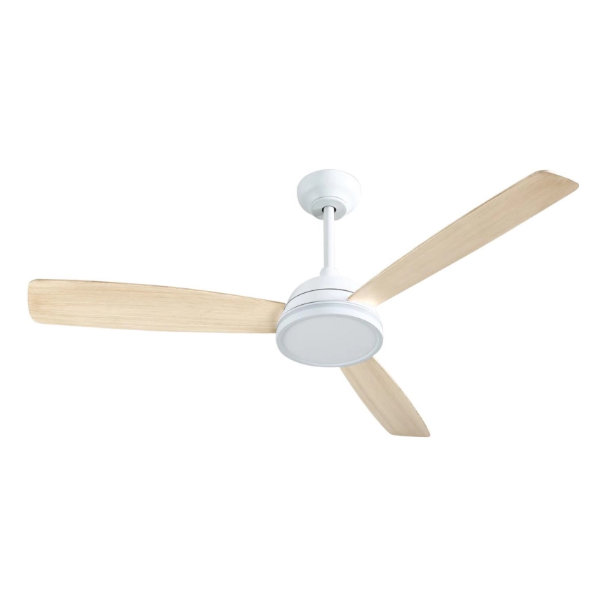 Aigostar – LED Dimbar takfläkt LED/20W/230V 2700-6500K 132cm vit/beige + fjärrkontroll