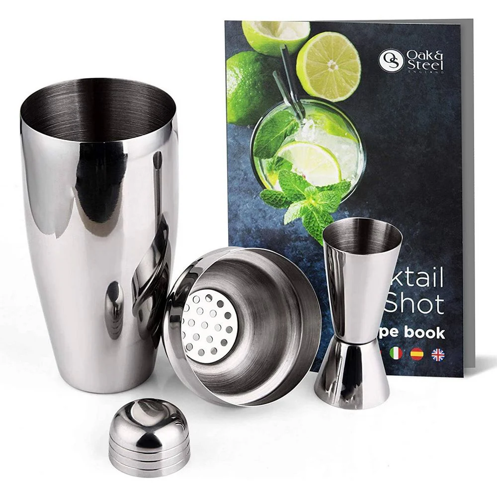 Oak & Steel – Boston Cocktail Shaker Making Kit med Reception Present Set