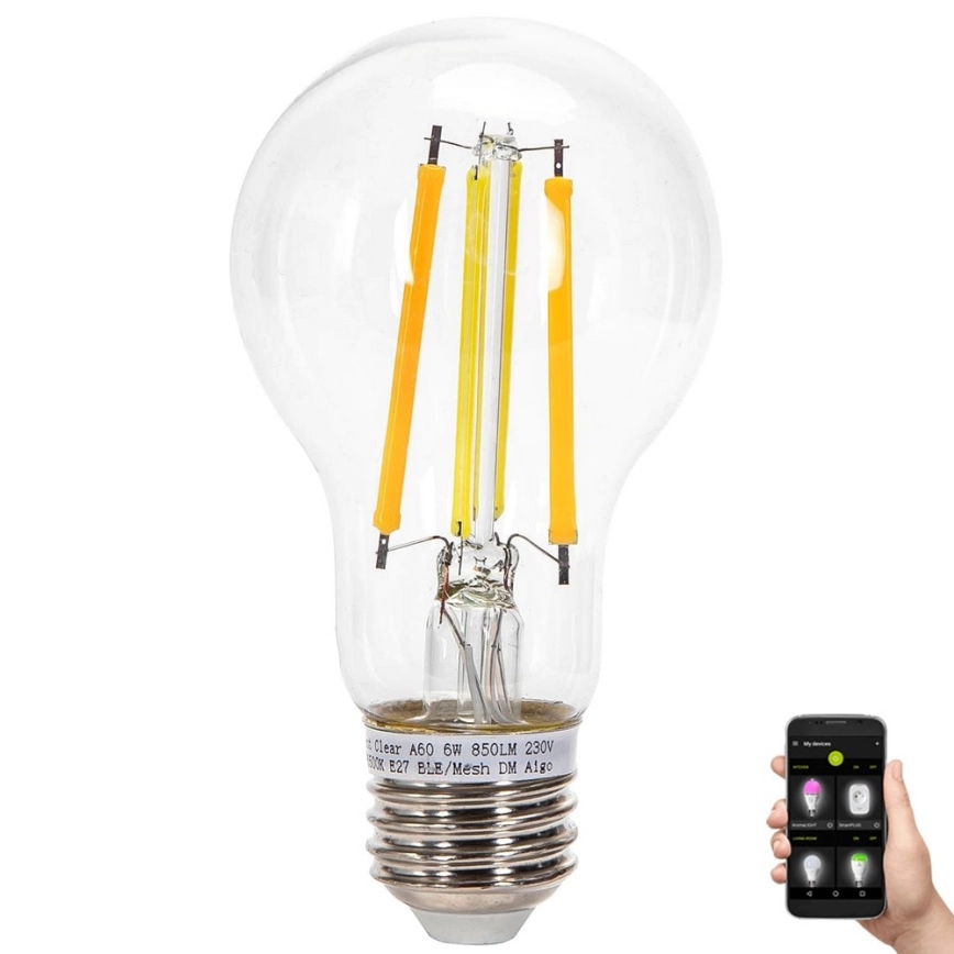 LED Ljusreglerad glödlampa FILAMENT MESH Smart A60 E27/6W/230V 2700-6500K – Aigostar
