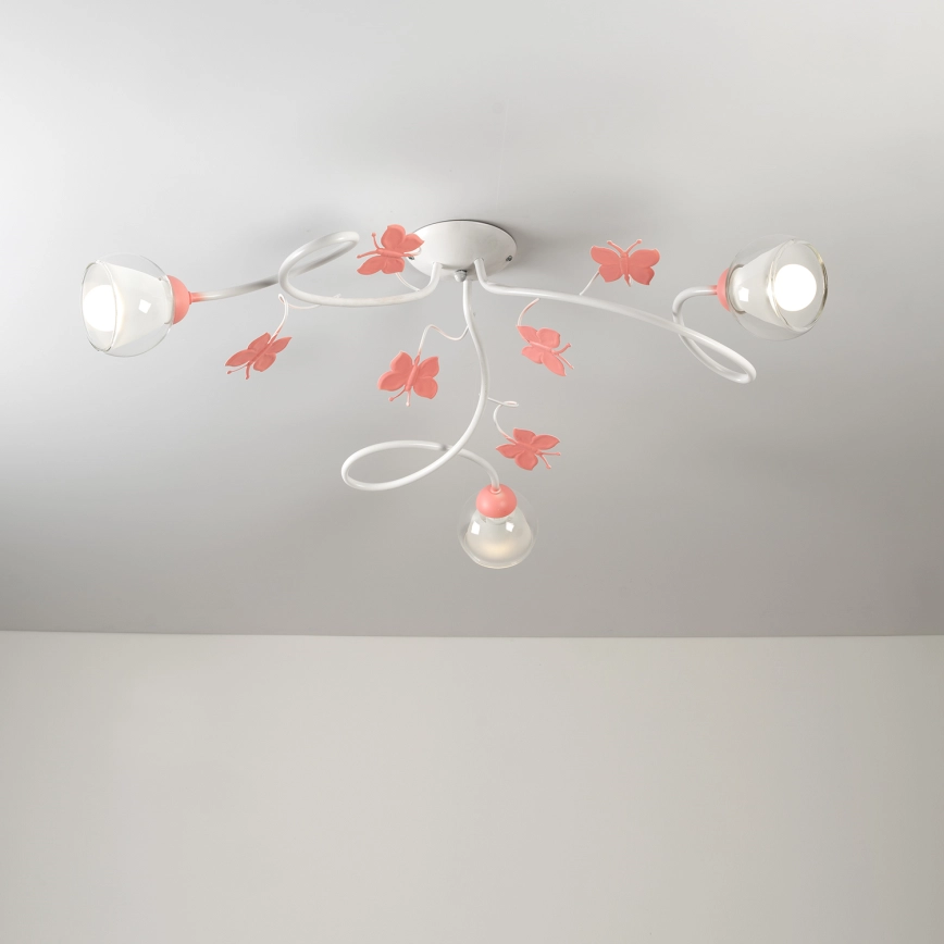 ONLI – Fäst ljuskrona för barn BUTTERFLY 3xE14/6W/230V