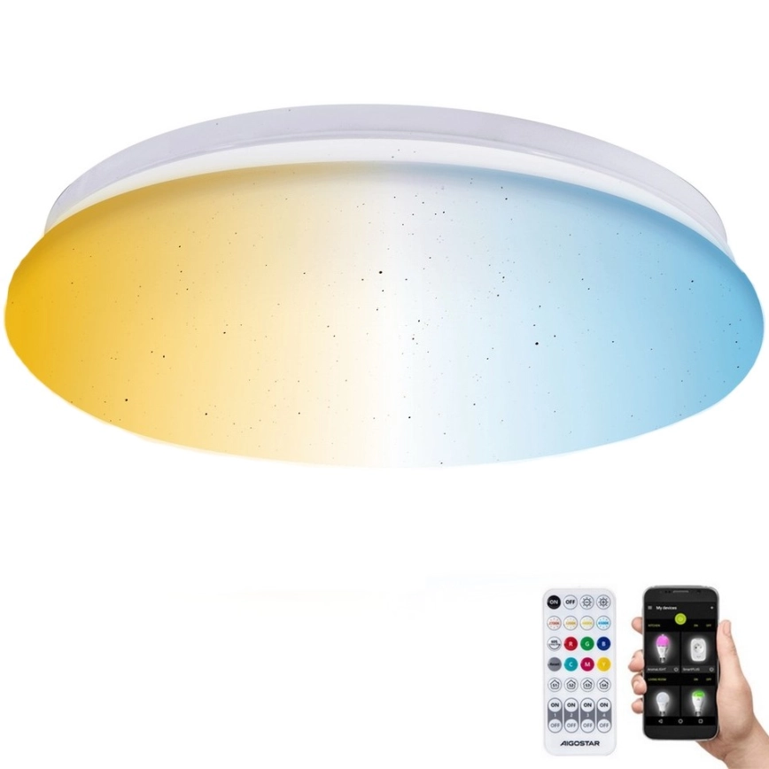 Aigostar – LED ljusreglerad taklampa till badrum MESH Smart LED/18W/230V 3000-65000K IP44 + fjärrkontroll