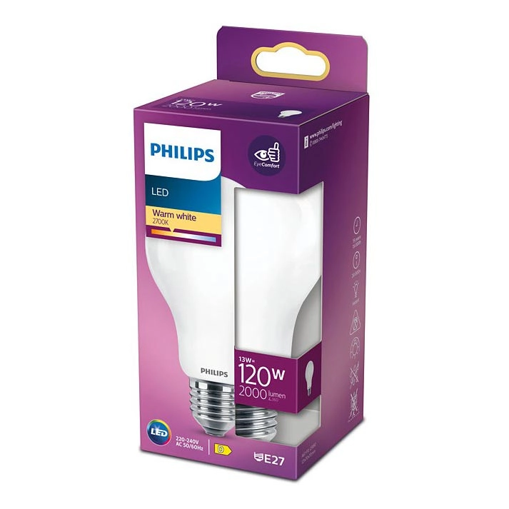 LED Glödlampa Philips E27/13W/230V 2700K