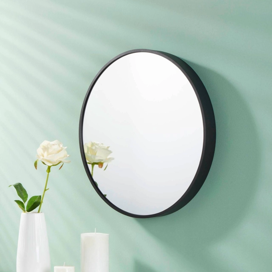 Eglo – Väggspegel diameter 40 cm svart