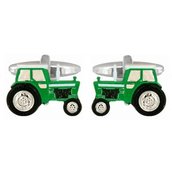 Manschettknappar Traktor Grön