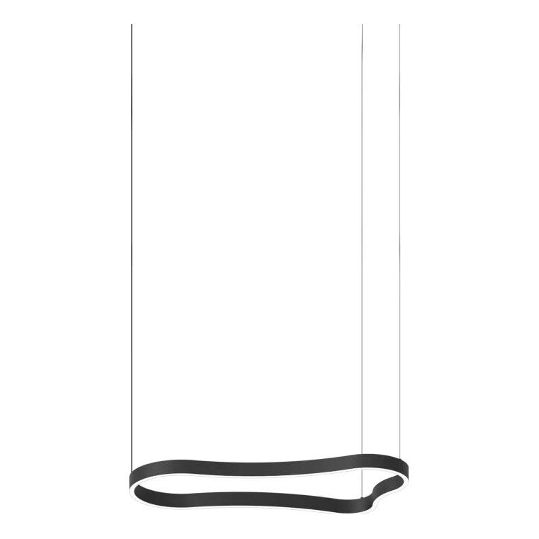 Ideal Lux – LED ljuskrona med textilsladd WAVES LED/37W/230V CRI 90 svart