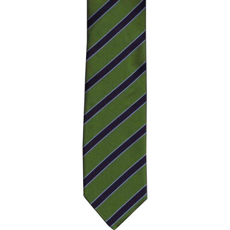 Tie Silk Wide Single Stripe Green