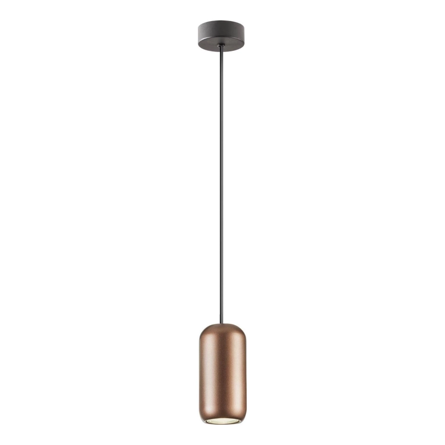 Redo 01-3476 – Ljuskrona med textilsladd BOOM 1xGU10/10W/230V diameter 7,6 cm brun