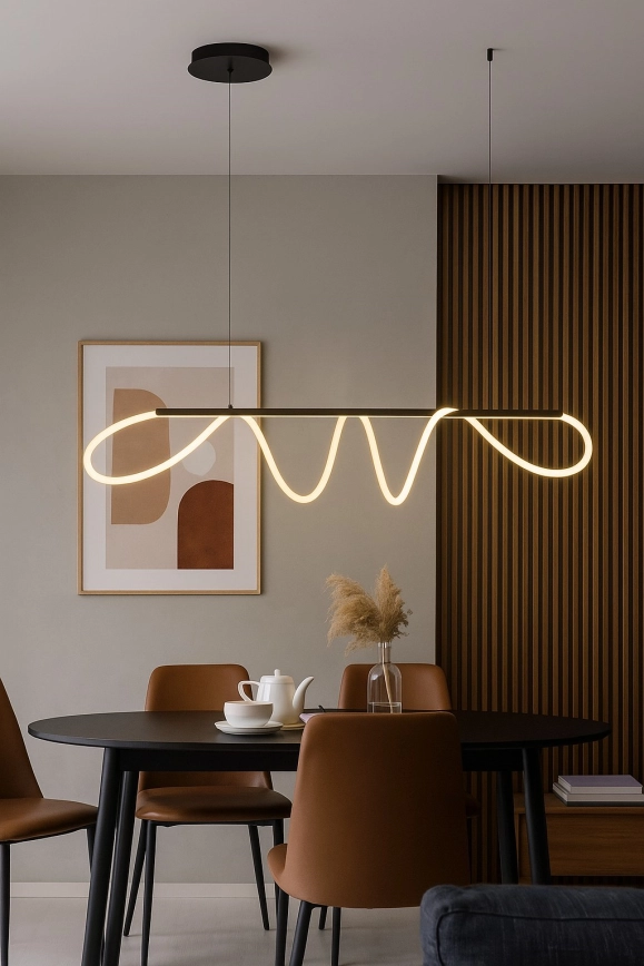 Zuma Line – LED ljuskrona med textilsladd LED/45W/230V 3000/4000/6000K svart