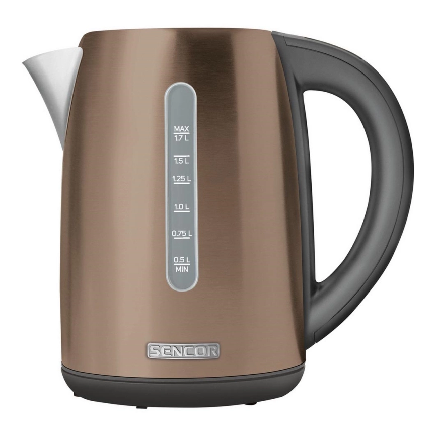 Sencor – Vattenkokare med termoreglering 1,7 l 2150W/230V brun