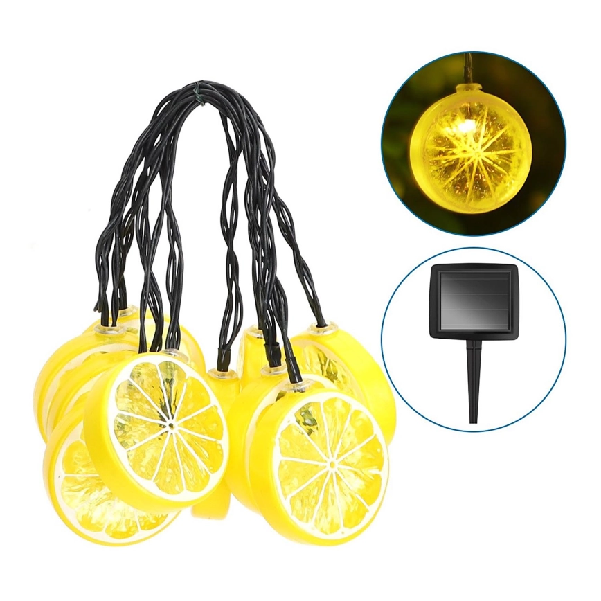 Aigostar – LED solcellsljusslinga 10xLED/3,8m IP44 600 mAh varmvit