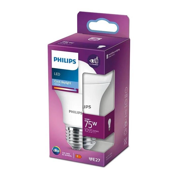 LED glödlampa Philips E27/10W/230V 6500K