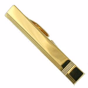 Slim Tie Bar Stamped Gold