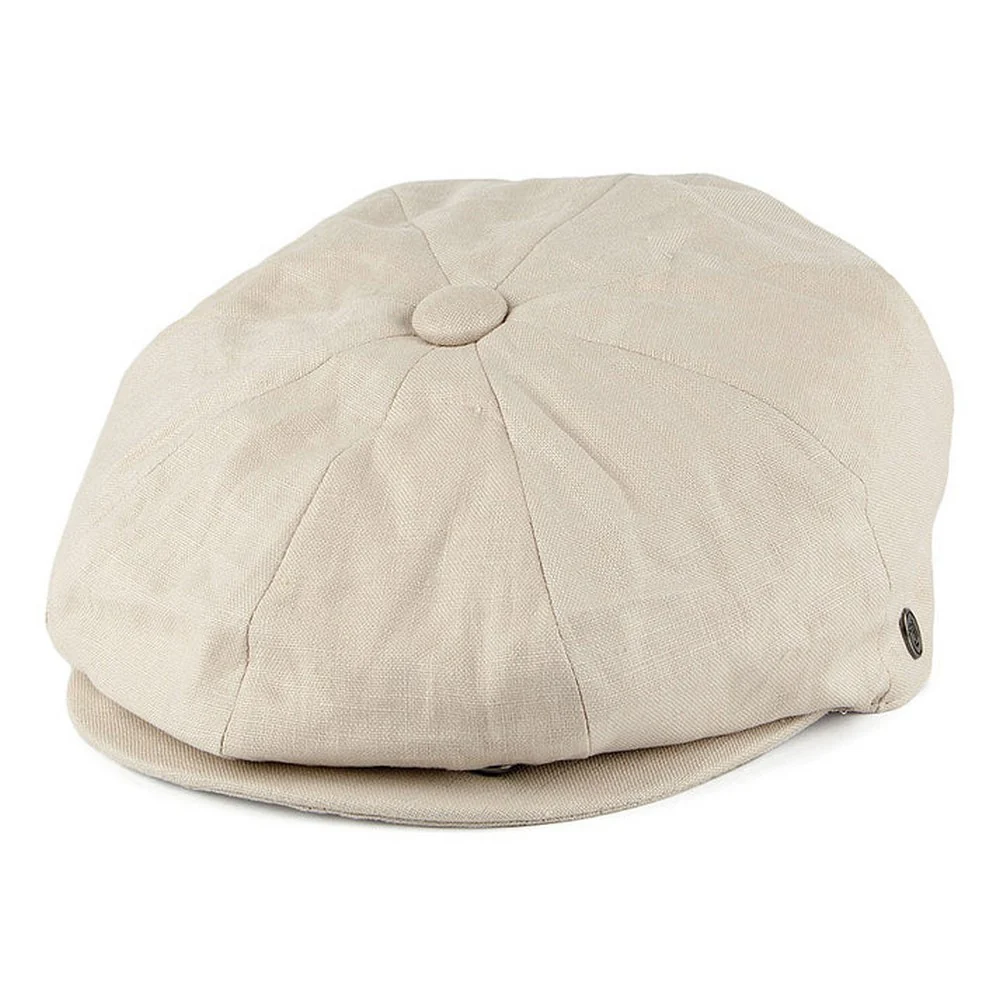 Jaxon & James Linen Newsboy Cap – Natural