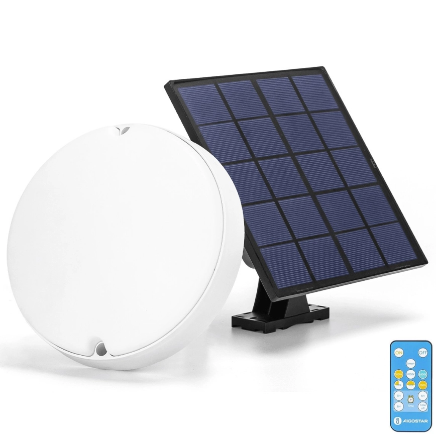 Aigostar – LED Ljusreglerad solcell tak belysning LED/3,2V 3000K/4000K/6500K IP65 + fjärrkontroll