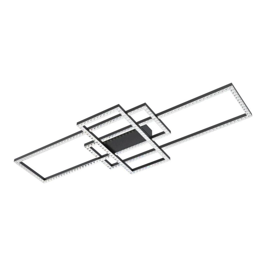 Zuma Line – LED dimbar kristalltaklampa LED/52W/230V 2700-6000K svart + fjärrkontroll