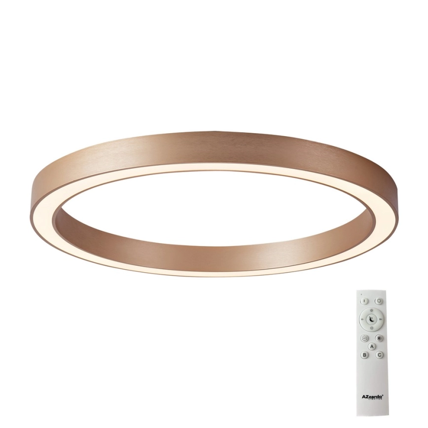 Azzardo AZ5039 – LED Dimbar taklampa MARCO LED/80W/230V guld + fjärrkontroll
