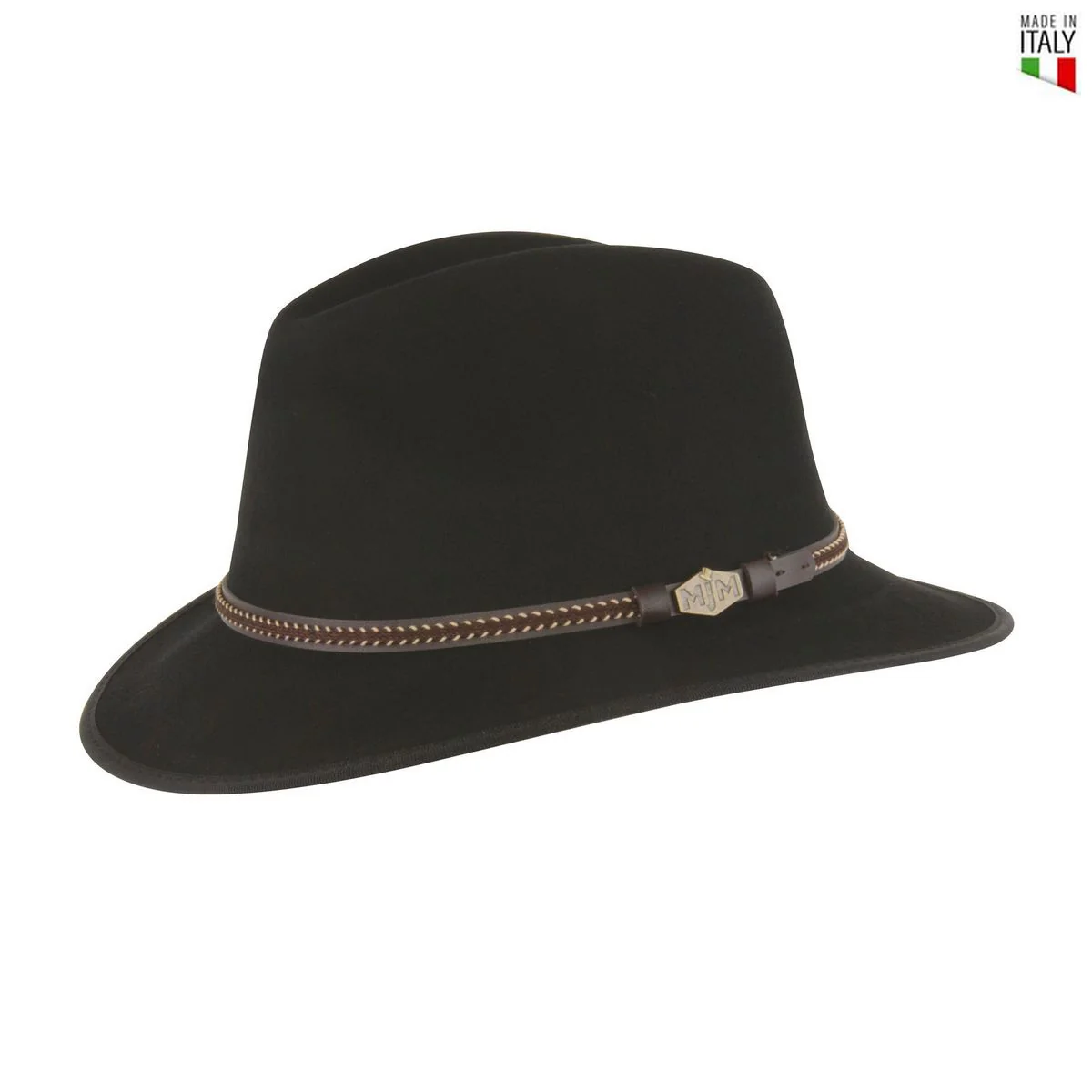 MJM Johnson Black Wool Felt Hatt – Waterproof & Crushal