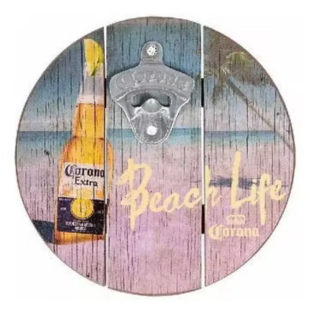Retroworld Corona Beach Life Flasköppnare – Ø 20 cm