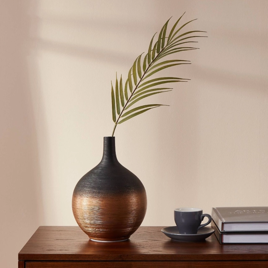 Eglo – Keramikvas 22×16 cm svart/guld
