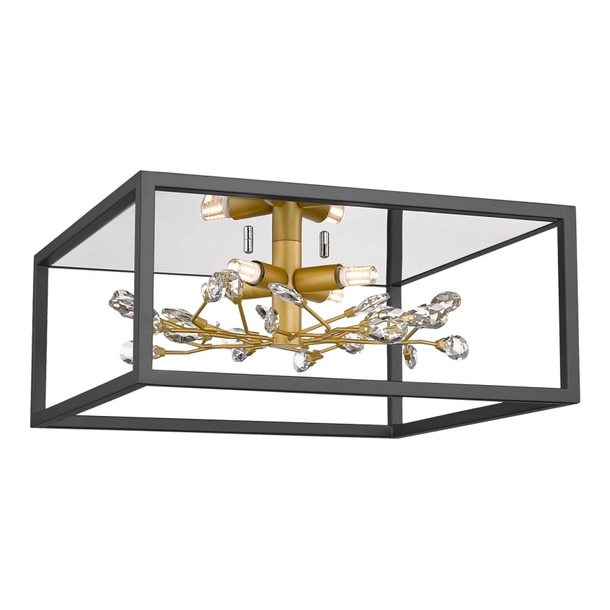 Zuma Line – Vägglampa i kristall 4xG9/33W/230V svart/guld