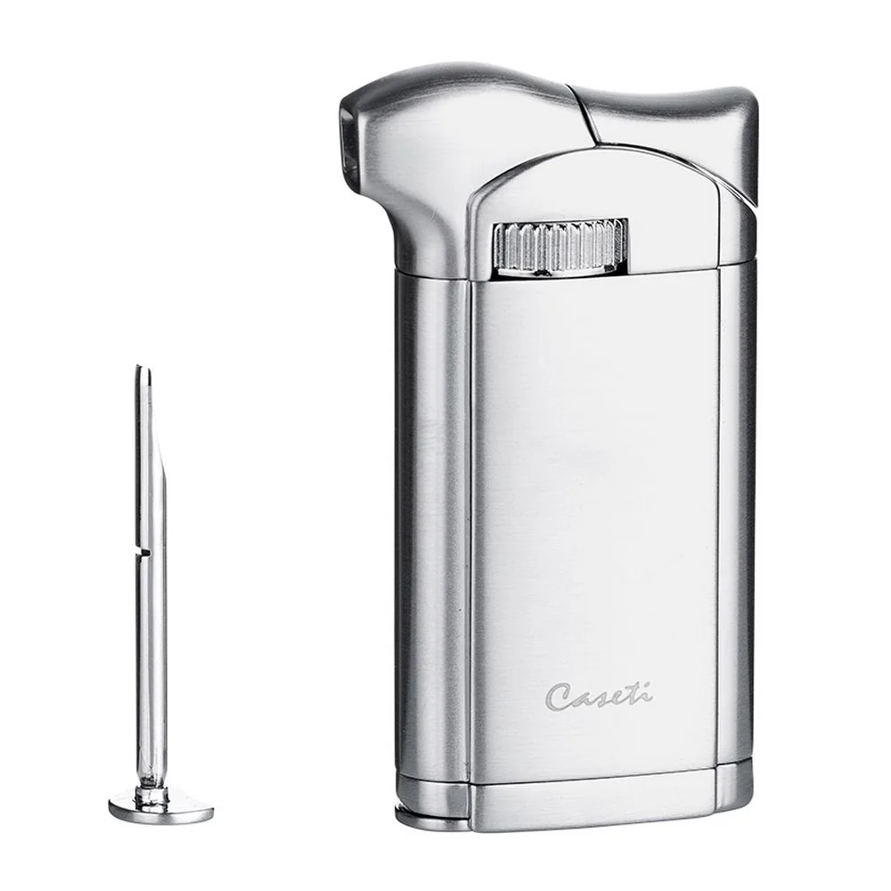 Caseti Pipe Lighter Chrome Borsted + Tamper