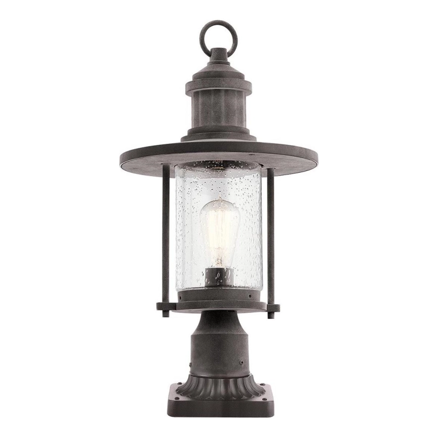 Kichler – Utomhuslampa RIVERWOOD 1xE27/60W/230V IP44 svart