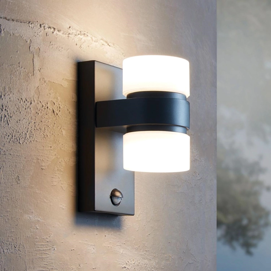 Eglo 96276 – LED utomhus Väggbelysning med sensor ATOLLARI 2xLED/6W