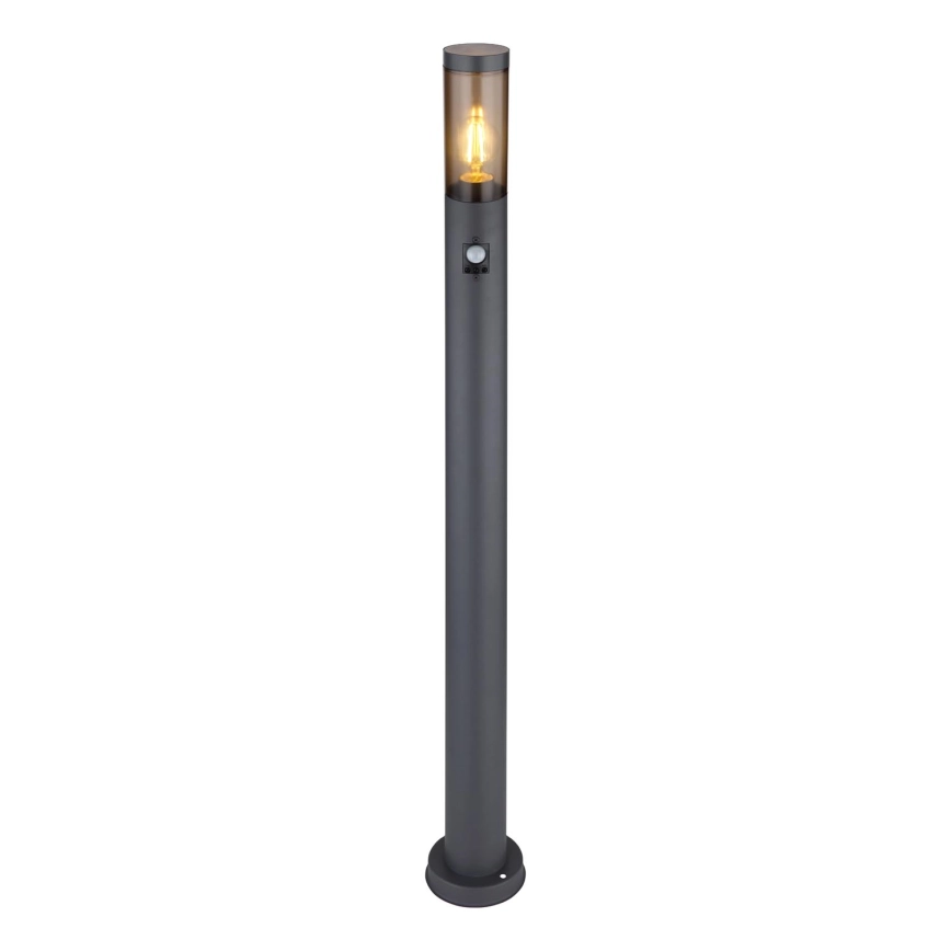 Globo – Lampa med sensor för utomhusbruk 1xE27/15W/230V IP44 110 cm svart