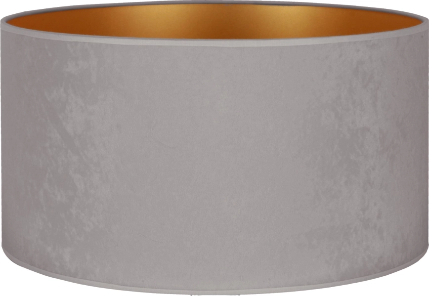 Duolla – Universal lampskärm VELVET E27 Ø 35 cm grå/guld