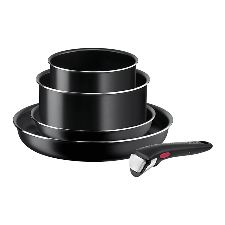 Tefal – Sätt med matlagningsutrustning 5 delar INGENIO EASY COOK & CLEAN BLACK