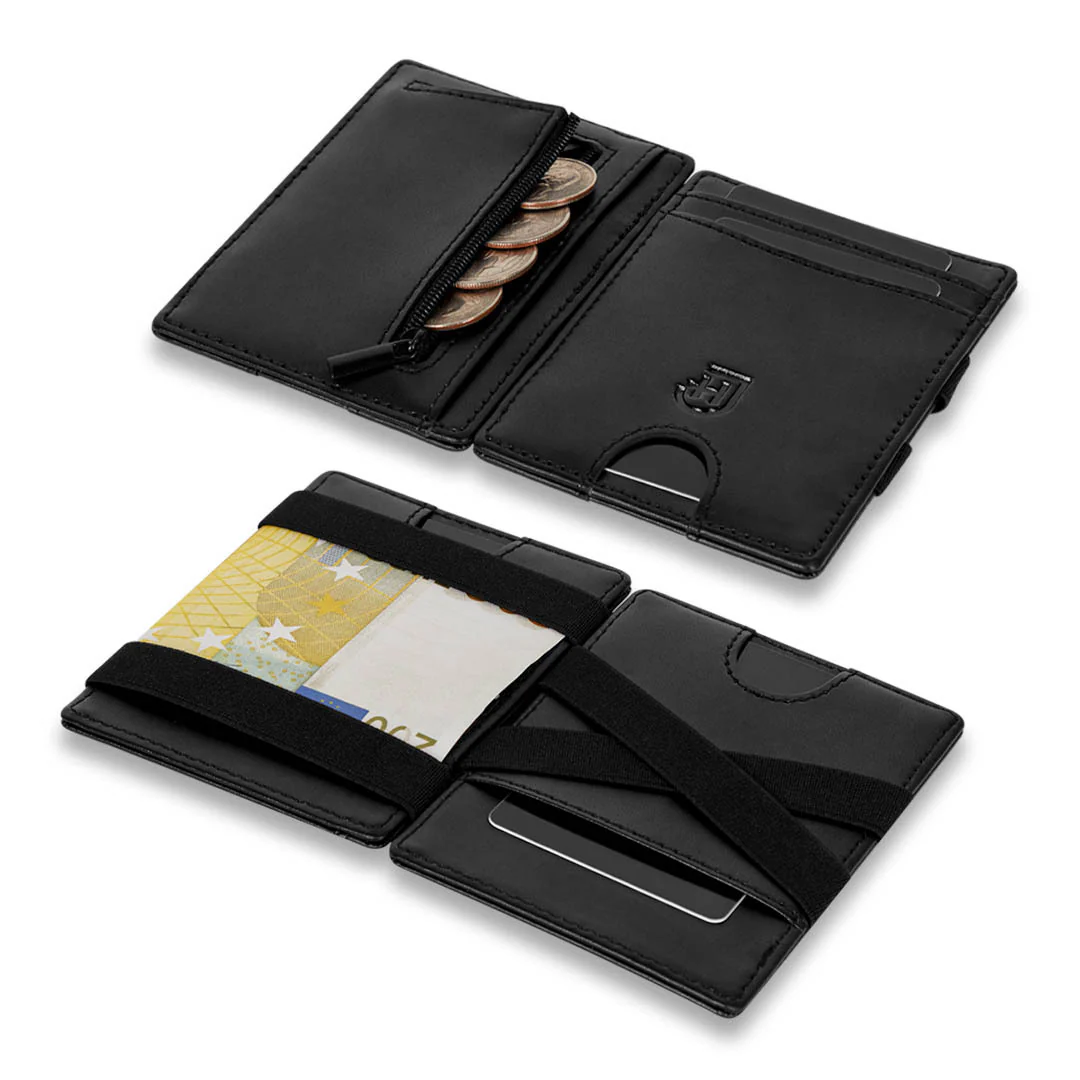 James Hawk Flip Wallet Black – Svart läderplånbok