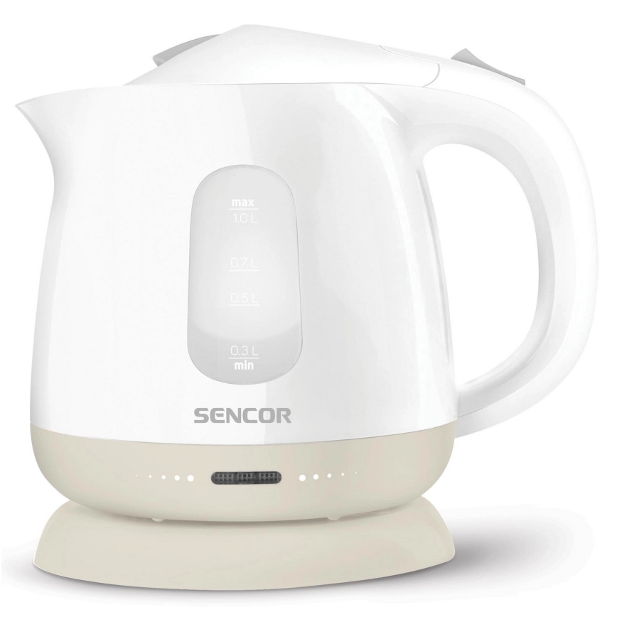 Sencor – Vattenkokare 1 l 1100W/230V vit/beige