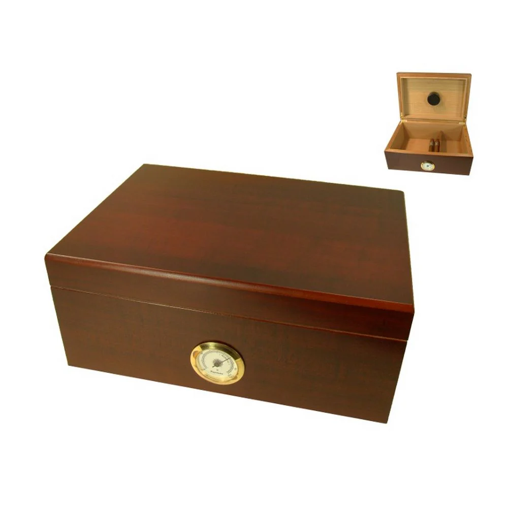 Angelo 40-50 cigarrhumidor i brunt träutseende