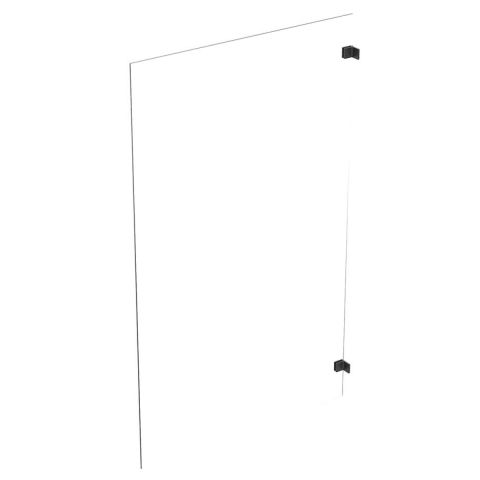 Contura Showerama Art Duschvägg rak, klarglas/matt svart 1100 mm