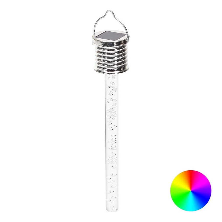 Aigostar – LED RGB Solcellslampa LED/0,006W/1,2V 4000 mAh krom IP44