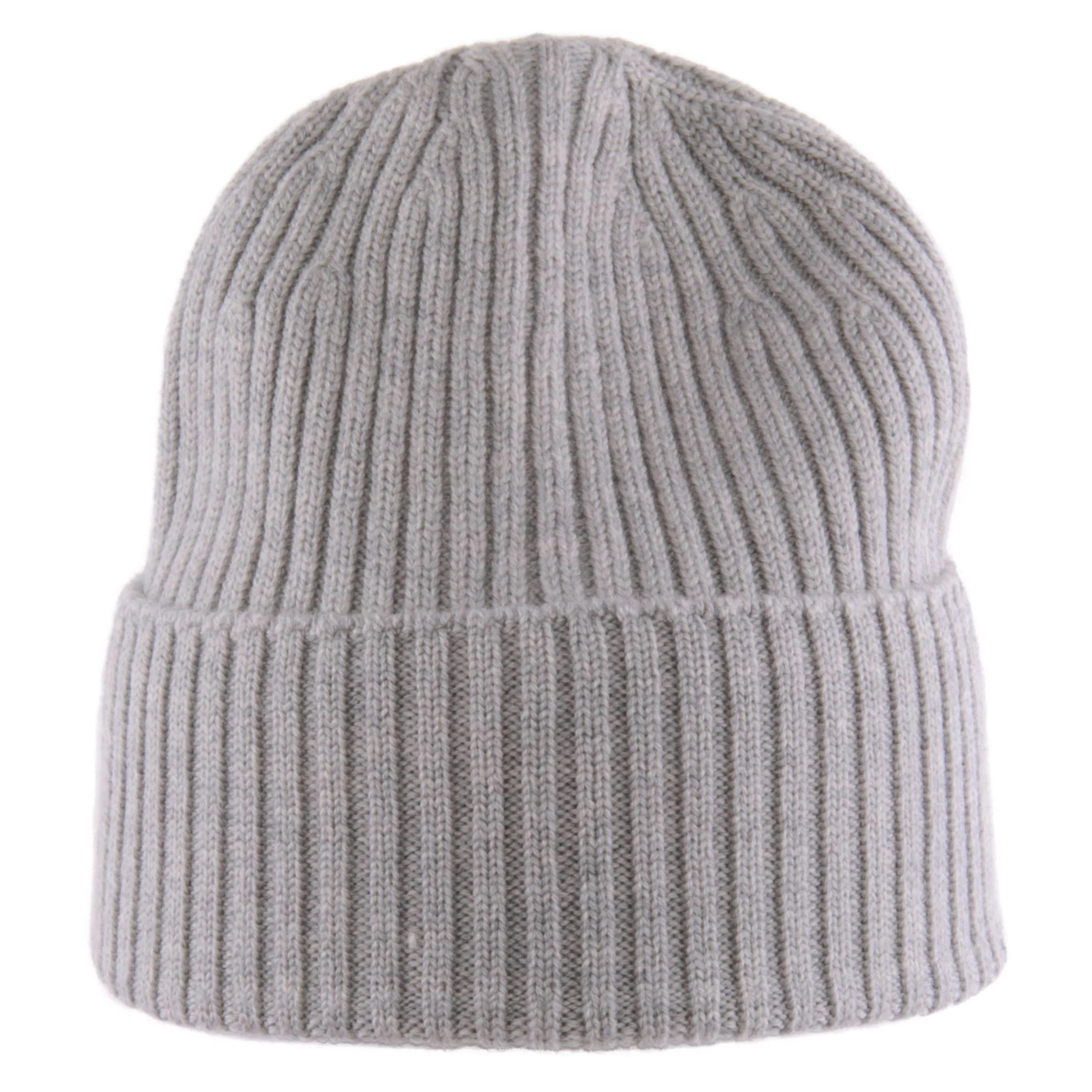 MJM beanie i 100% merinoull – ljusgrå hatt