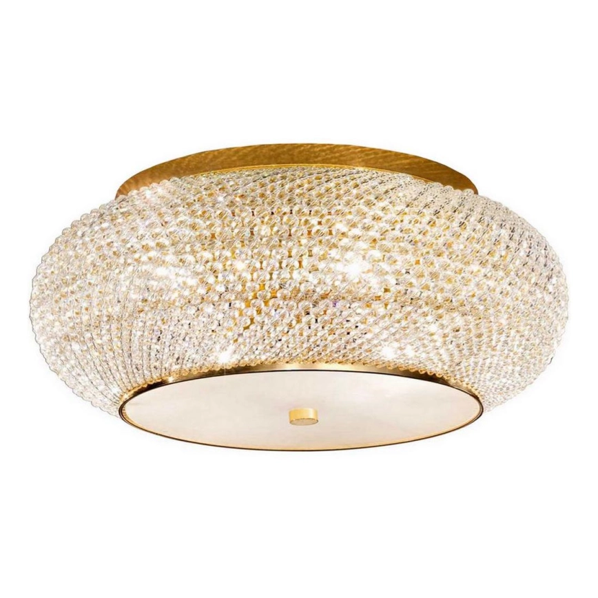Ideal Lux – Vägglampa i kristall PASHA 14xE14/40W/230V diameter 65 cm guld