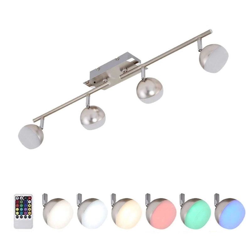 Briloner 2040-042 – LED RGB dimbar spotlight BAFFLE 4xLED/3,3W/230V + fjärrkontroll