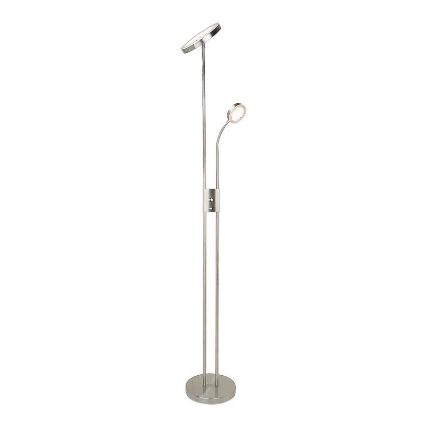 Rabalux – LED Dimbar golvlampa LED/18,5W/230V + LED/4,5W matt krom