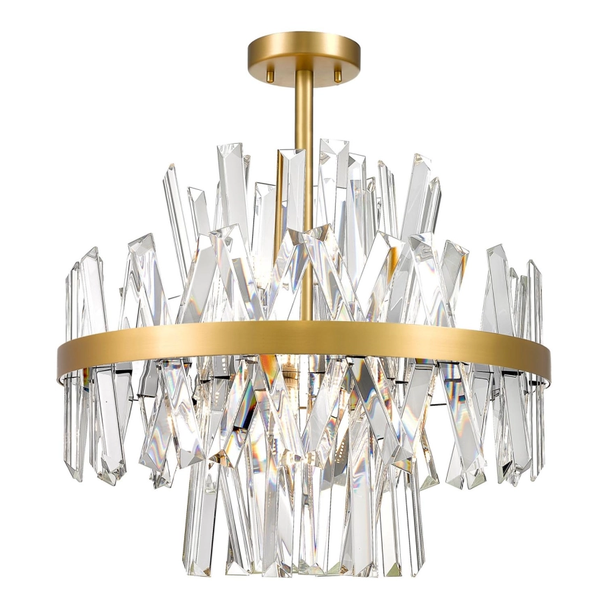 Zuma Line – Hängande kristallkrona 8xG9/28W/230V diameter 50 cm guld