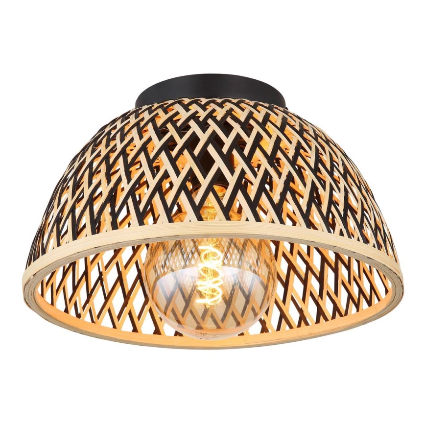 Globo – Fäst ljuskrona 1xE27/15W/230V Bambu