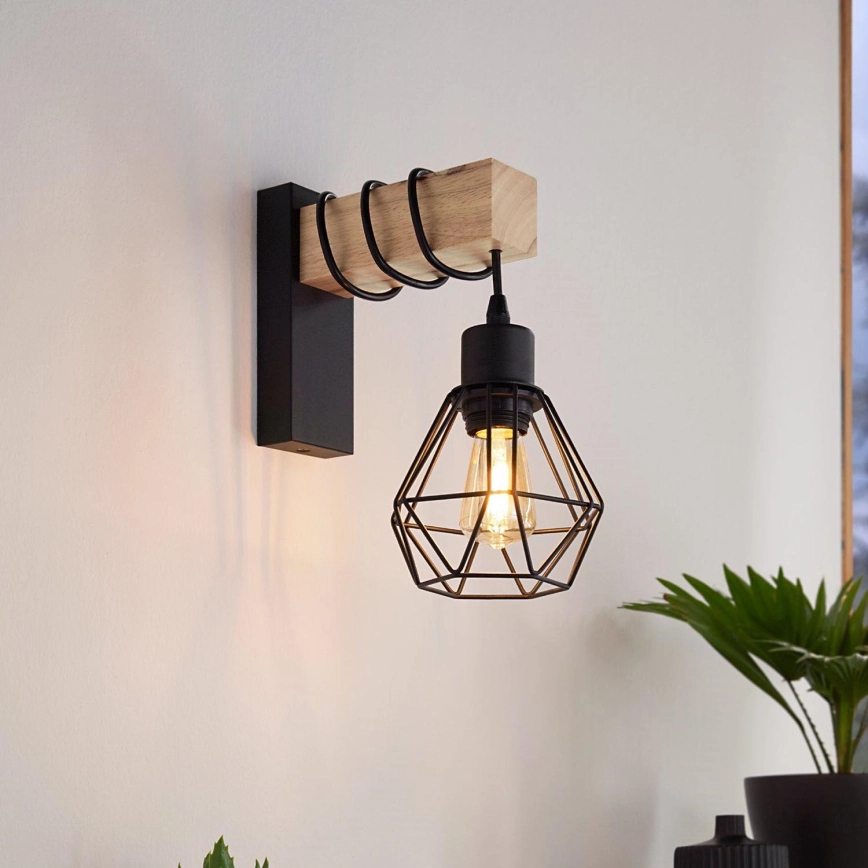 Eglo – Vägglampa TOWNSHEND 1xE27/60W/230V