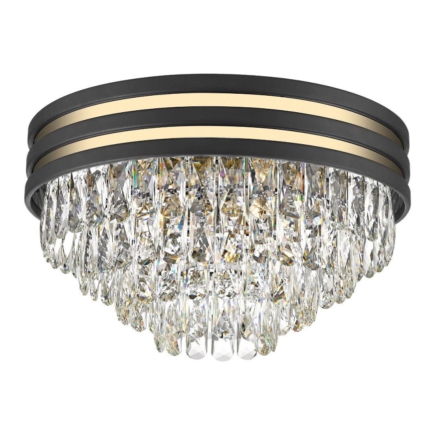 Zuma Line – Kristalltaklampa 5xE14/40W/230V svart