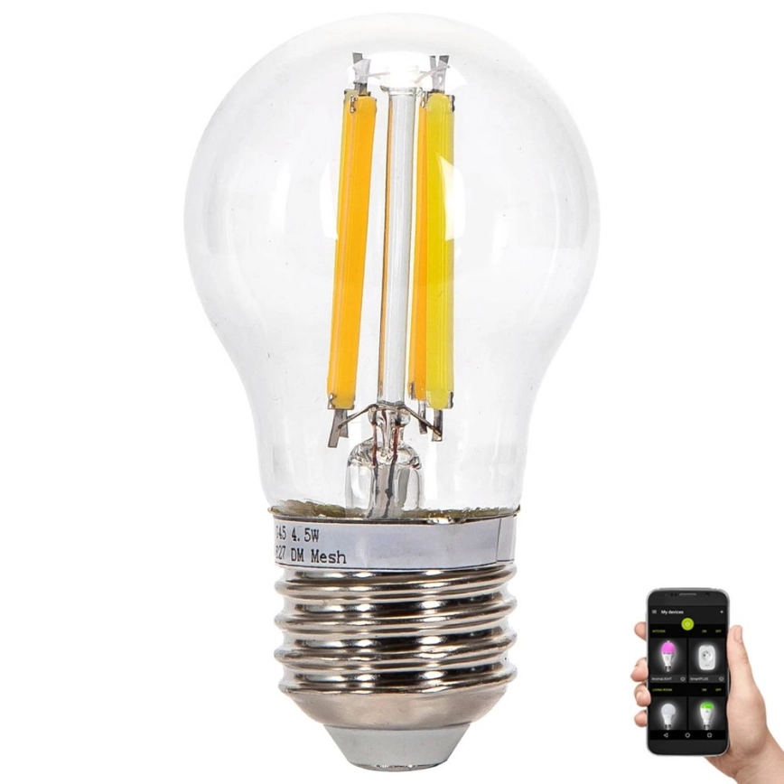 LED Ljusreglerad glödlampa FILAMENT MESH Smart G45 E27/4,5W/230V 2700-6500K – Aigostar