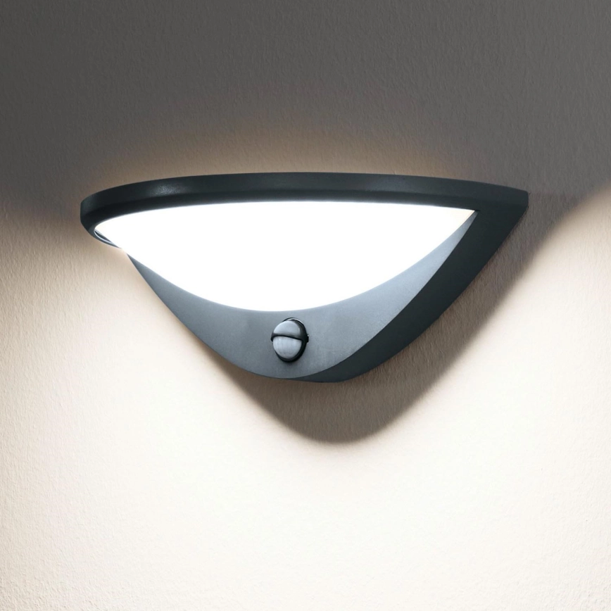 Eglo 97312 – LED Utomhus vägglampa med sensor BELCREDA LED/9,3W/230V IP44