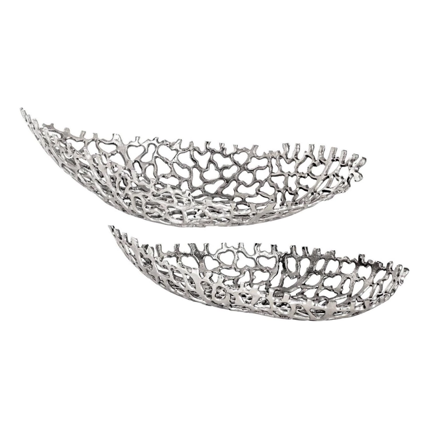Eglo – KIT 2x Dekorativt bricka 44/61 cm silver