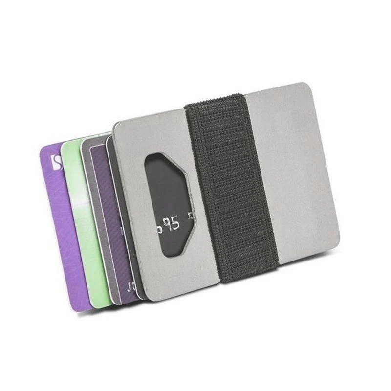 SPINE Plånbok Titanium Korthållare & Money Clip Light Charcoal